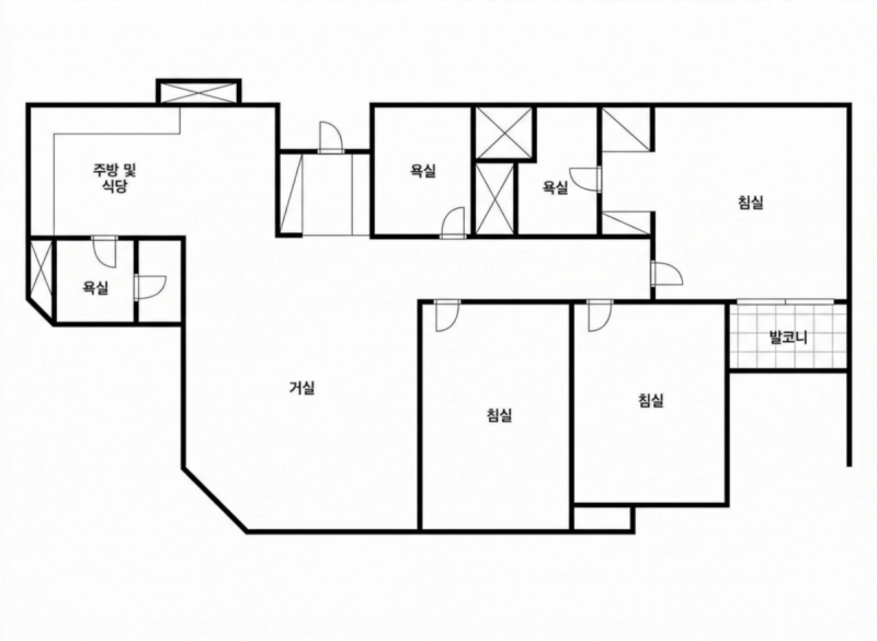 이수역리가아파트 평면도