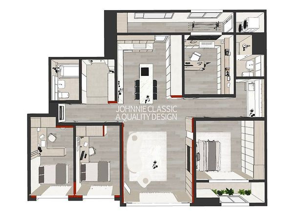 인테리어 디자인 투시도 26