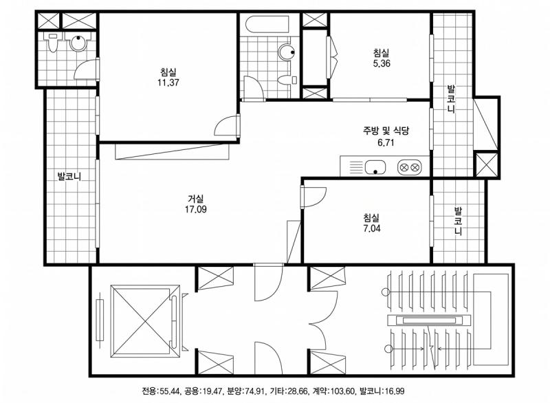 보라매롯데낙천대 22평형 평면도