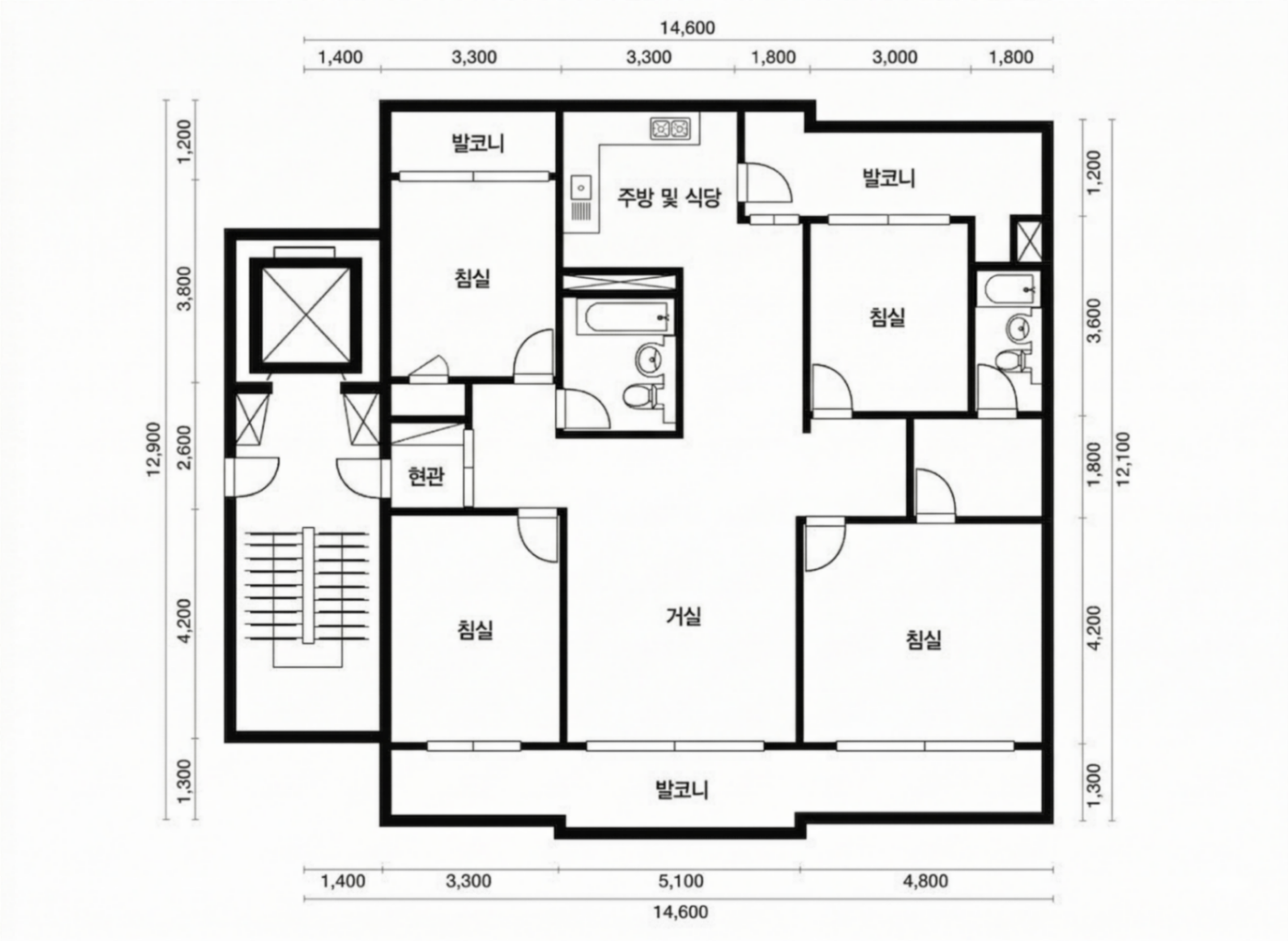 거여2단지효성·동아 인테리어 평면 구조 1