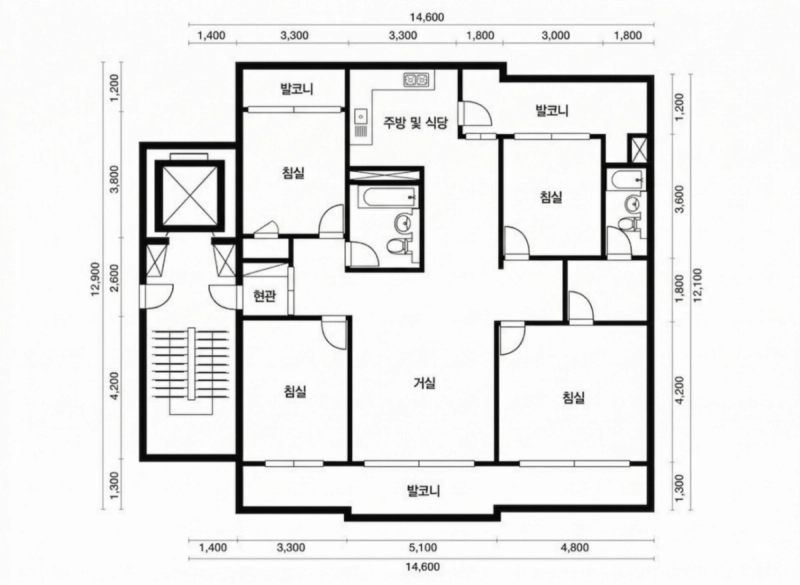 거여 2단지 효성 · 동아 47평형 평면도