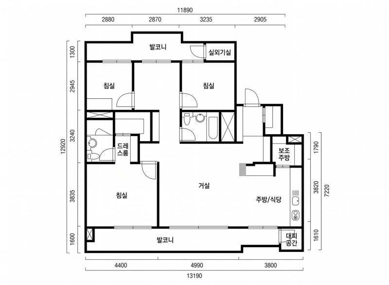 이수 힐스테이트 41평형 평면도