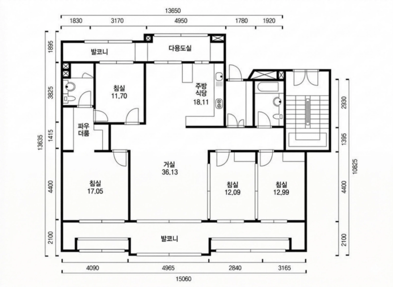 방배 래미안 아트힐 평면도