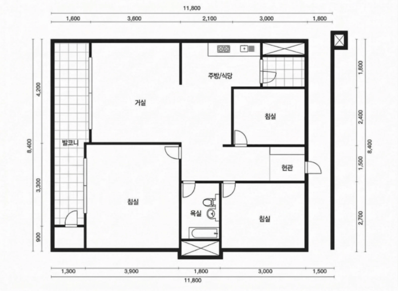 응봉 대림 1차 31평형 평면도