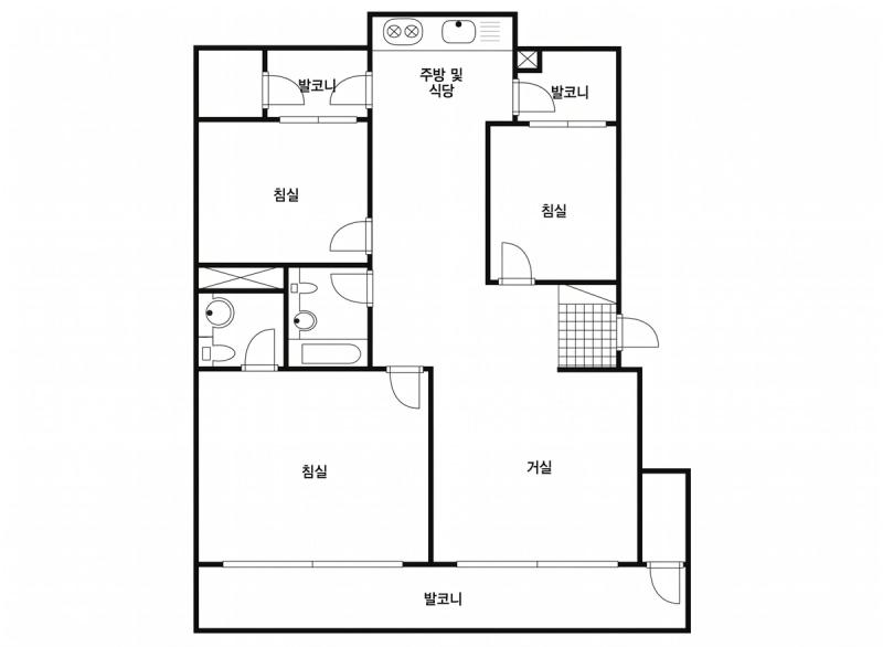 극동(강변) 30평형 평면도