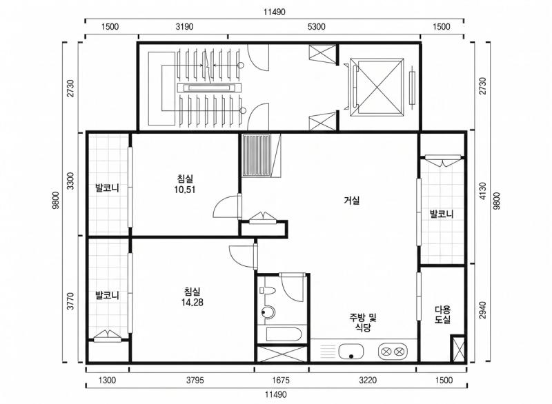 경동윈츠리버 23평형 평면도