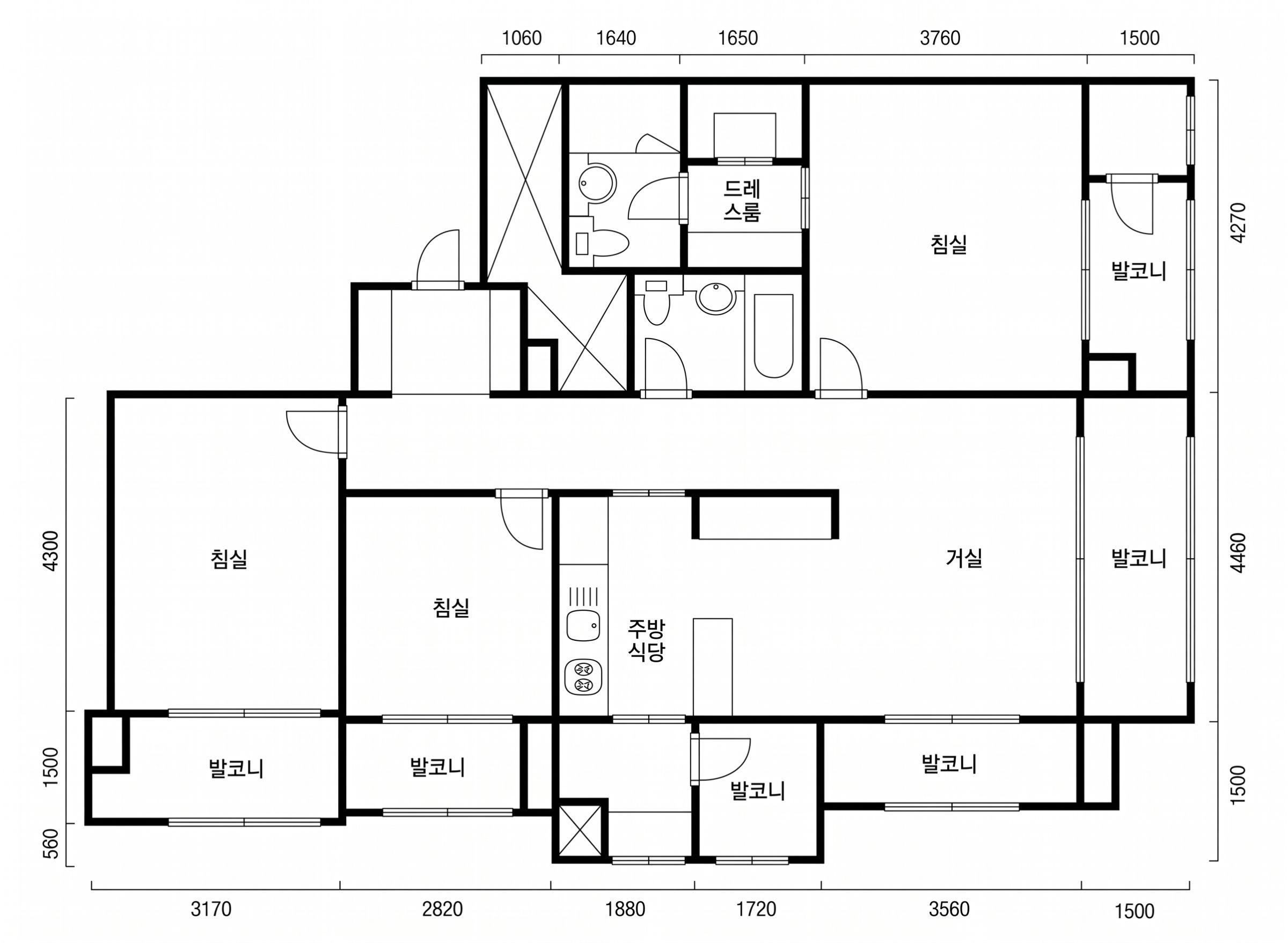 마곡엠밸리15단지 인테리어 평면 구조