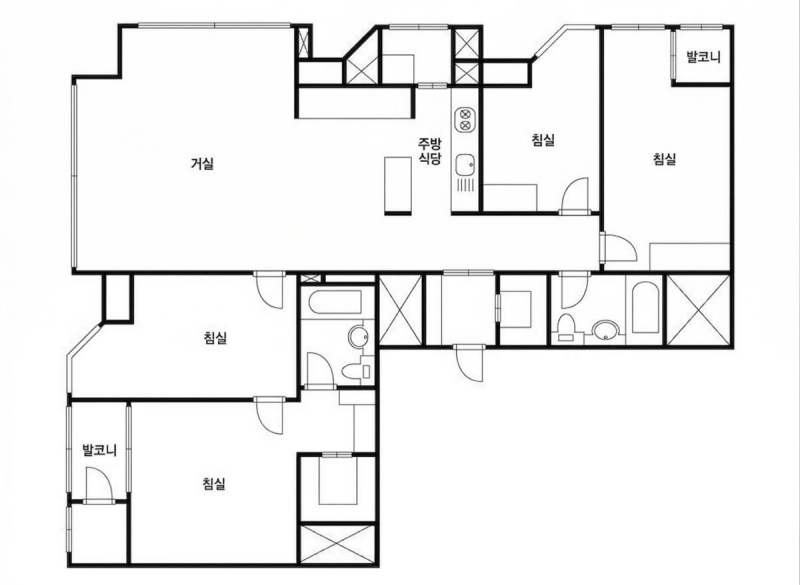 래미안첼리투스 50평형 평면도