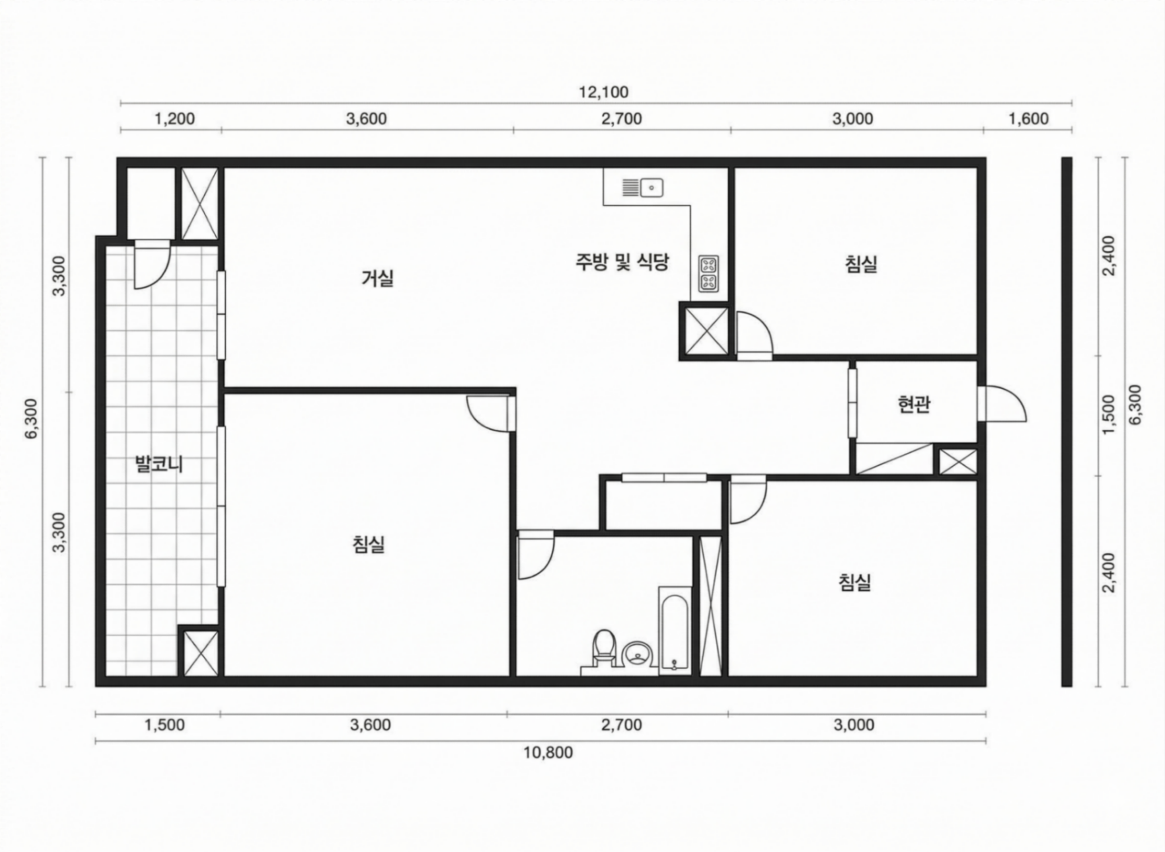 거여우방1차 인테리어 평면 구조