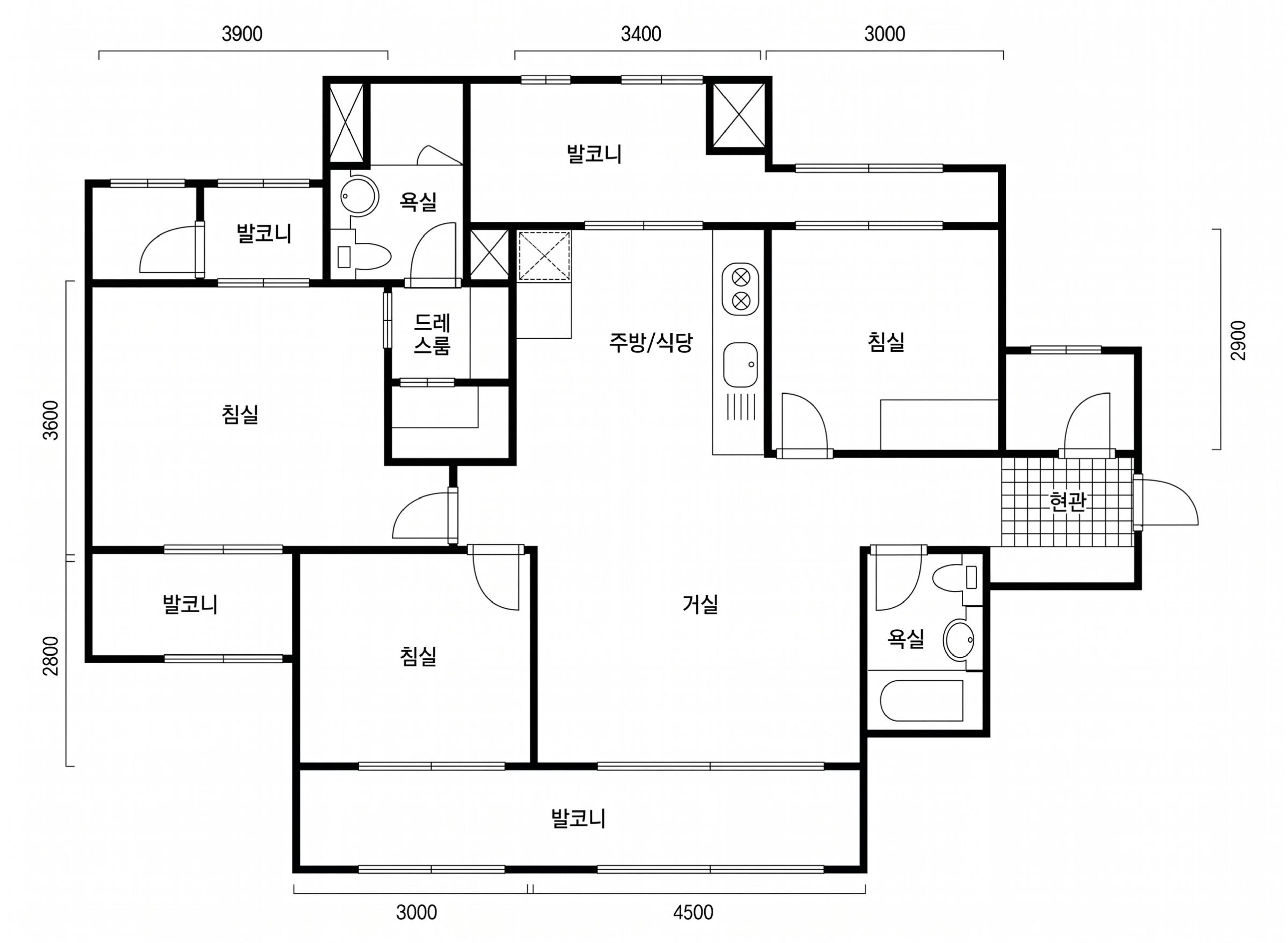 마포래미안푸르지오 인테리어 평면 구조