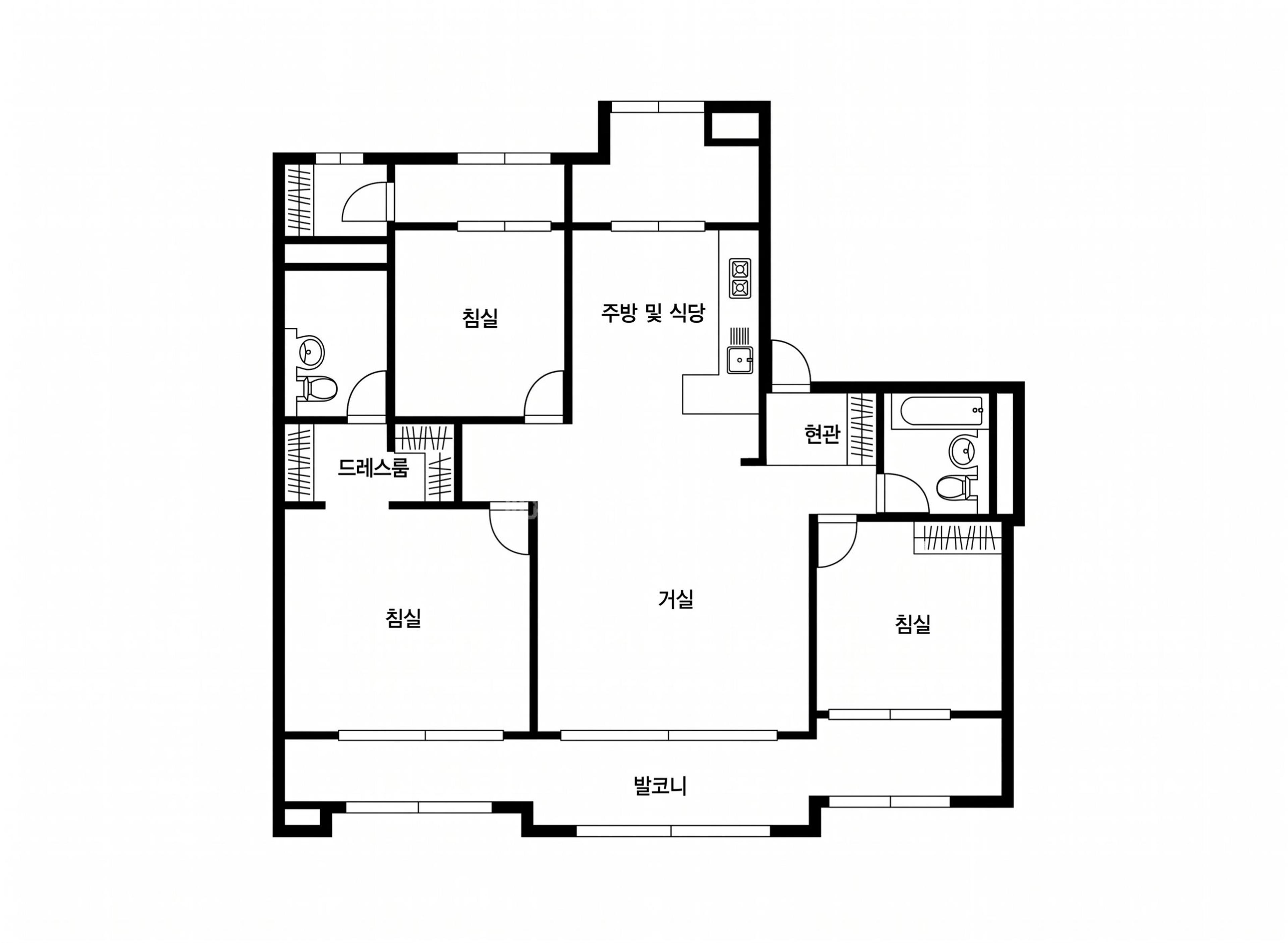 흑석한강센트레빌1차 인테리어 평면 구조