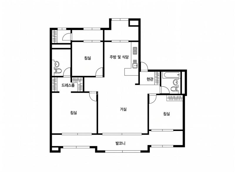 흑석 한강 센트레빌 1차 33A평형 평면도