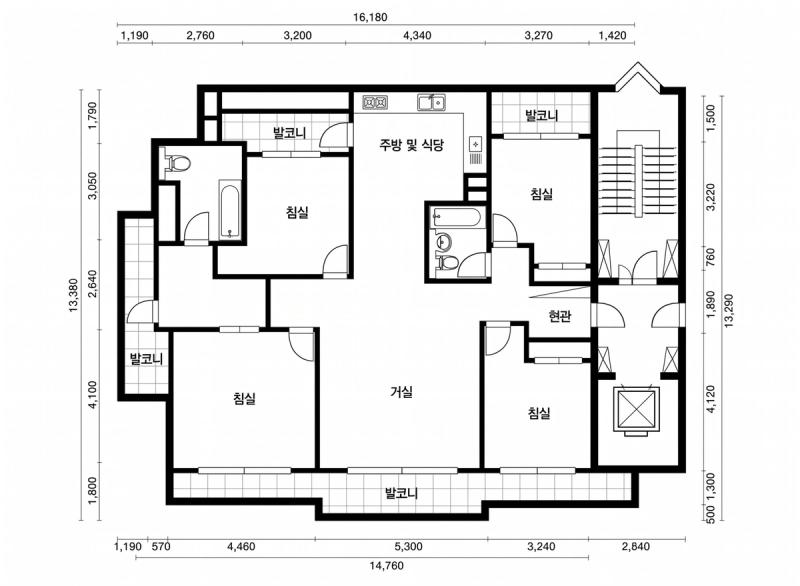 마포대림1차 50평형 평면도