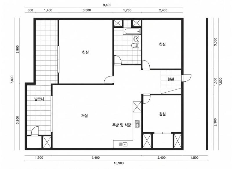 서강 GS 26평형 평면도