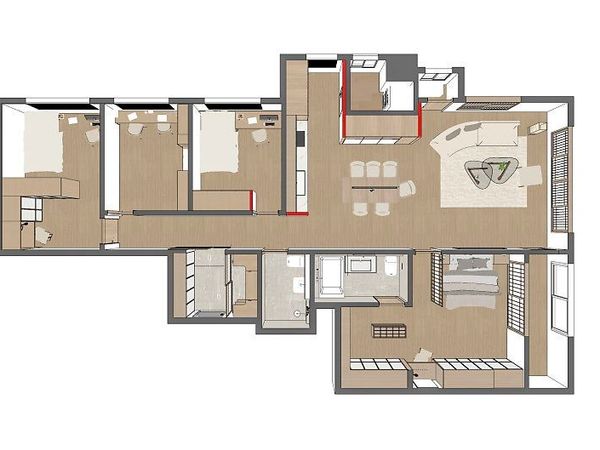 인테리어 디자인 투시도 4