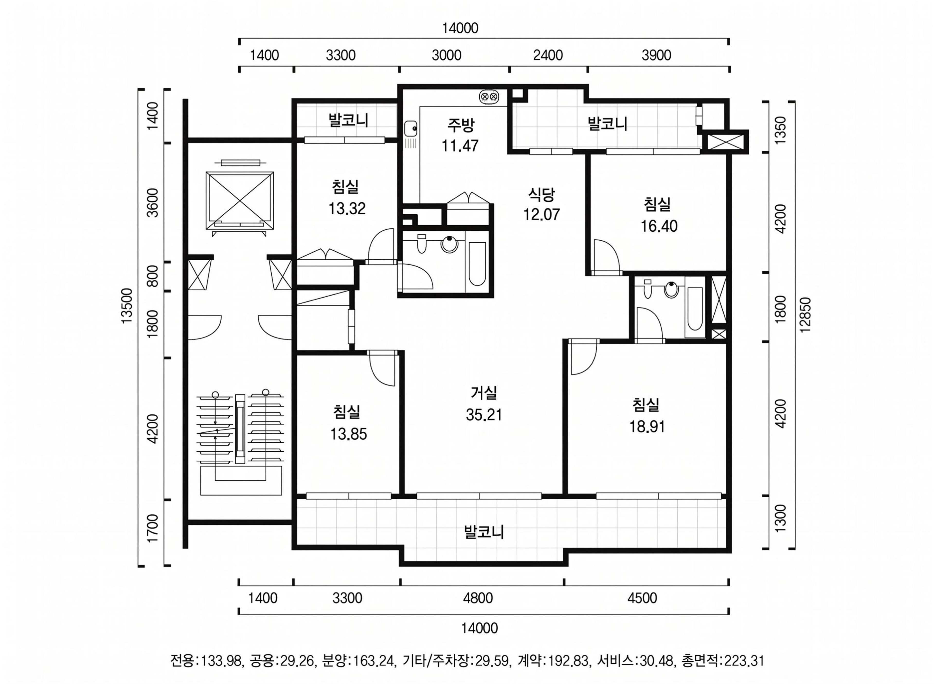 방화개화 인테리어 평면 구조