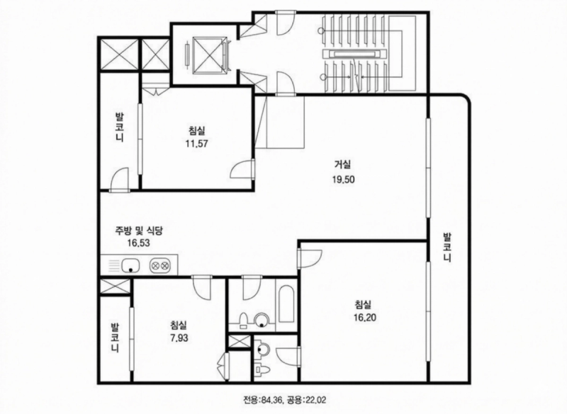 문정 건영 31평형 평면도