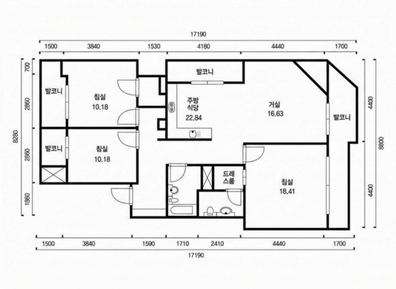 신정경남아너스빌 평면도