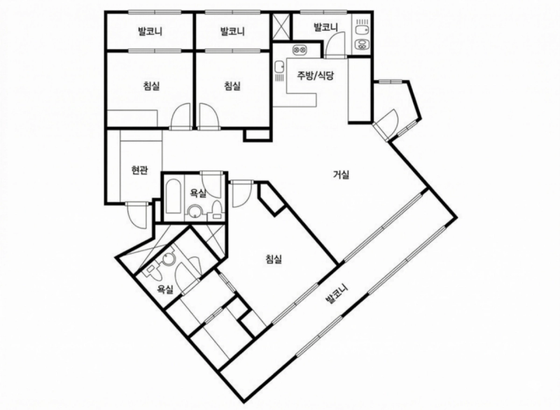 서초 롯데 캐슬 프레지던트 33A평형 평면도