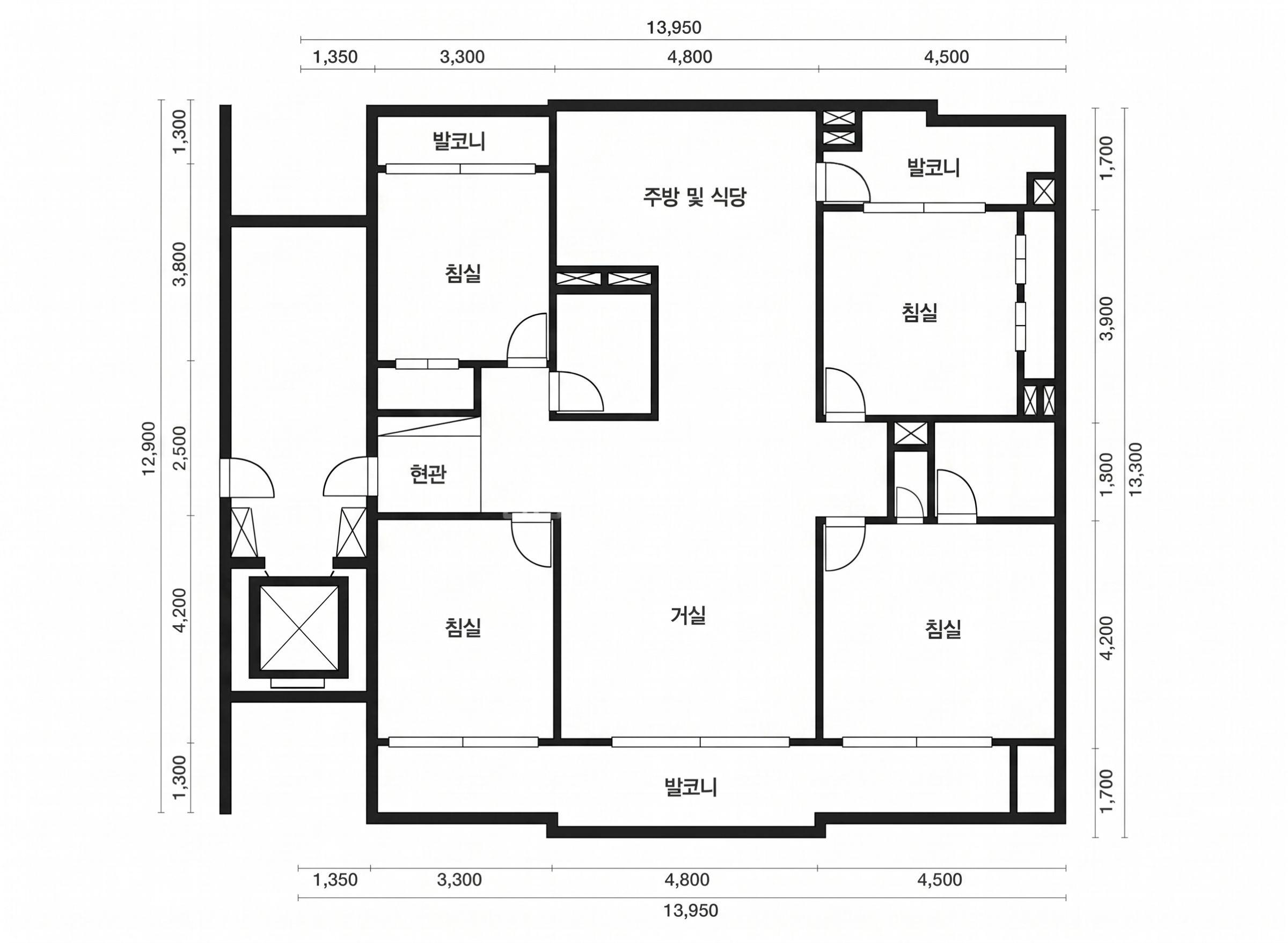 일원샘터마을 인테리어 평면 구조 1