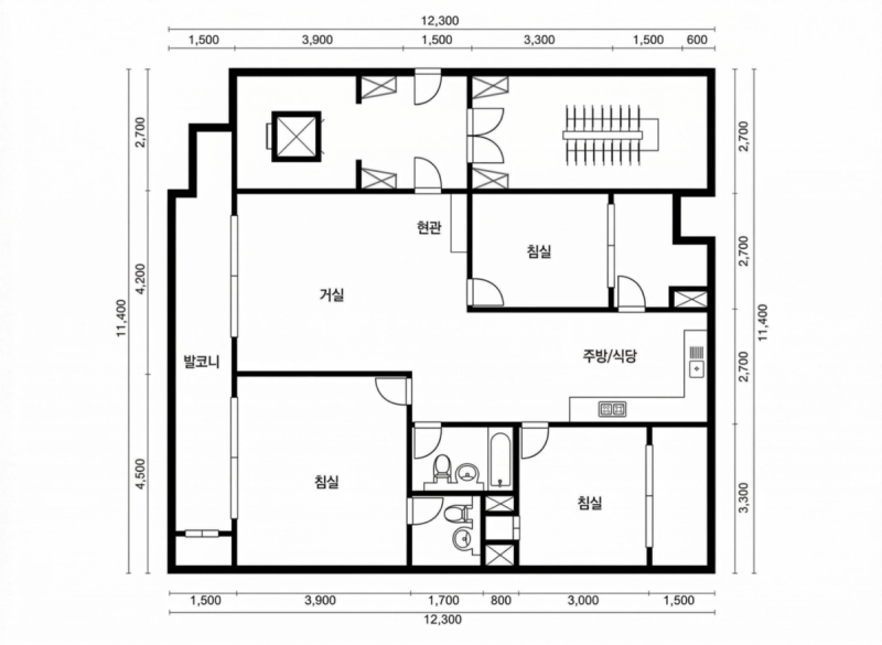 옥수 삼성 32평형 평면도