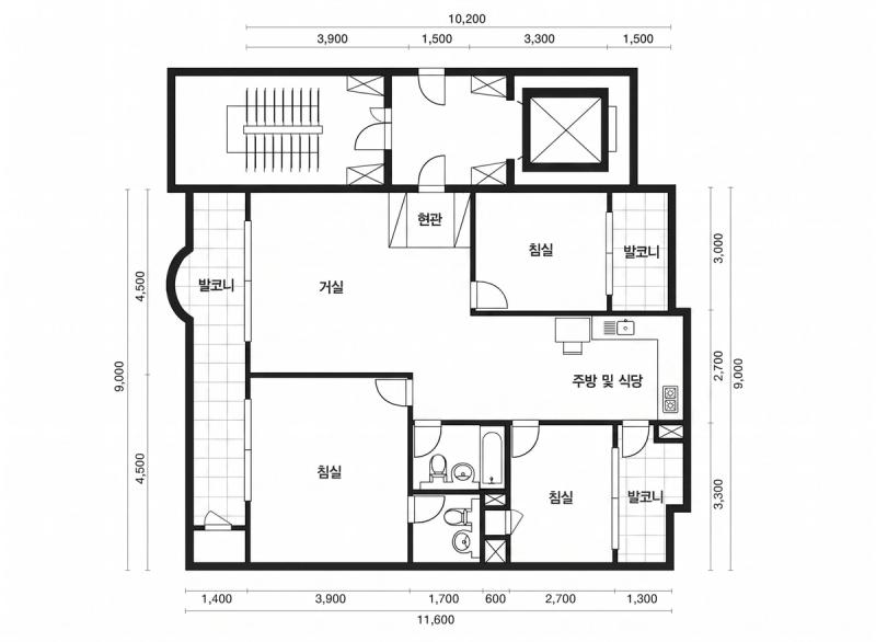 대흥태영 (마포태영) 33평형 평면도