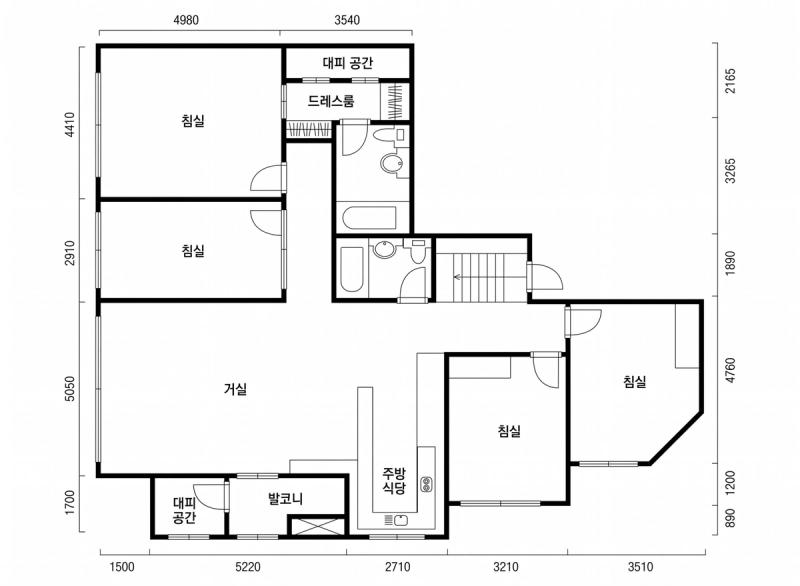 공덕 자이 46평형 평면도