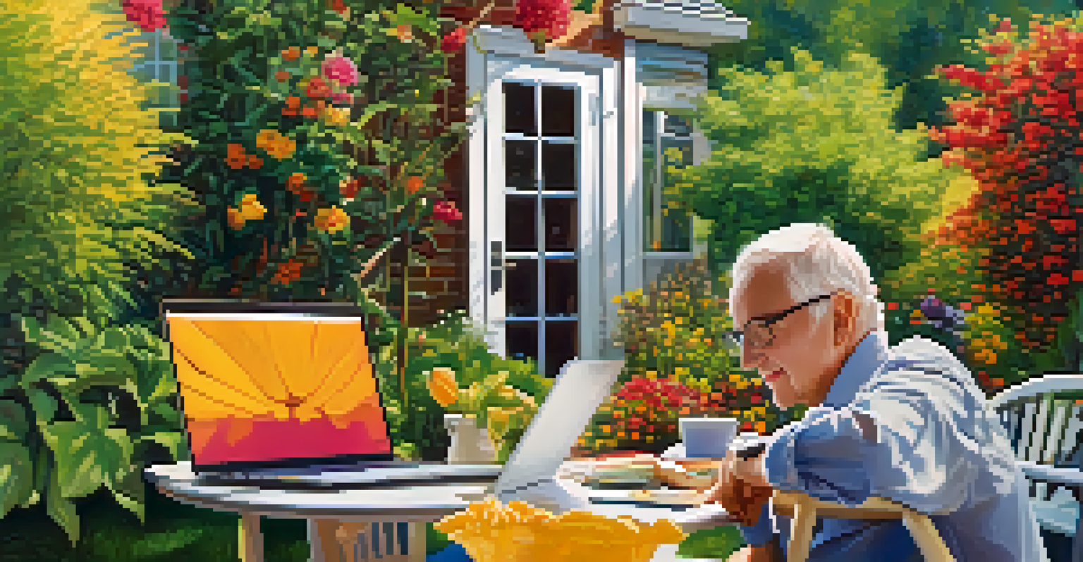 A visual comparison of defined benefit and defined contribution plans, showing a retiree in a garden and a young professional with a laptop.