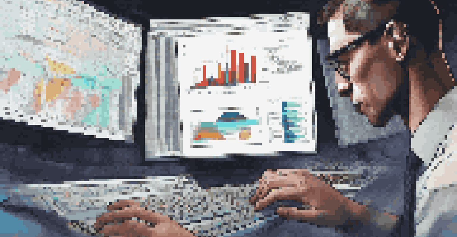 A close-up view of a computer screen showing quantitative analysis graphs and models related to derivatives trading.