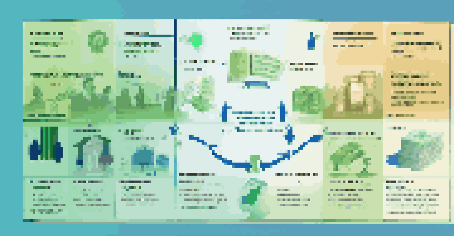 An infographic displaying key financial regulations with illustrated books and arrows on a blue-green gradient background.