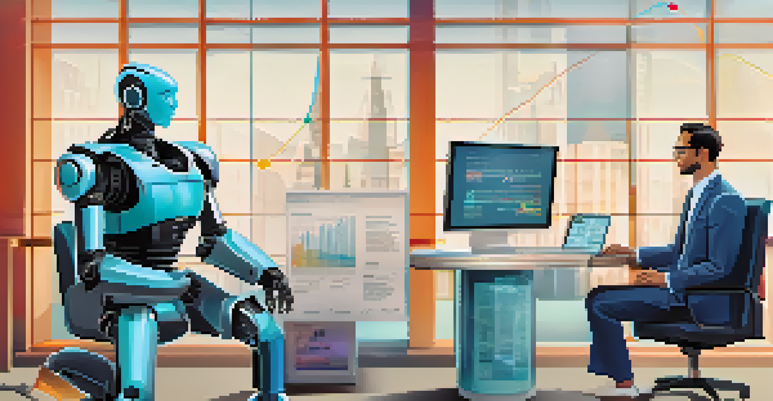 An infographic comparing robo-advisors and human financial advisors with visuals of a robot and a human.