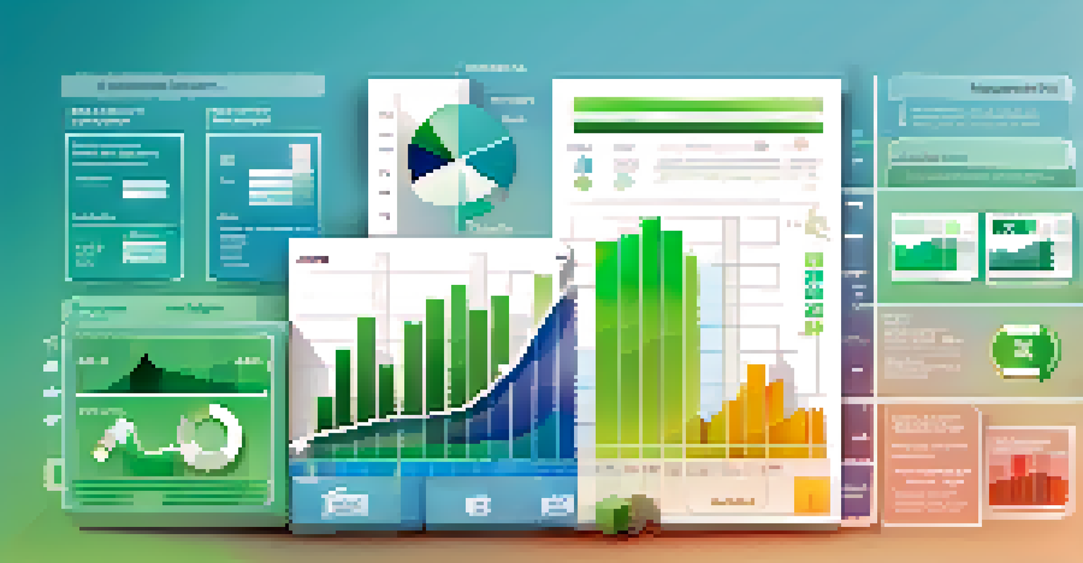An illustrated infographic showing different types of investment fees with colorful charts and graphs.