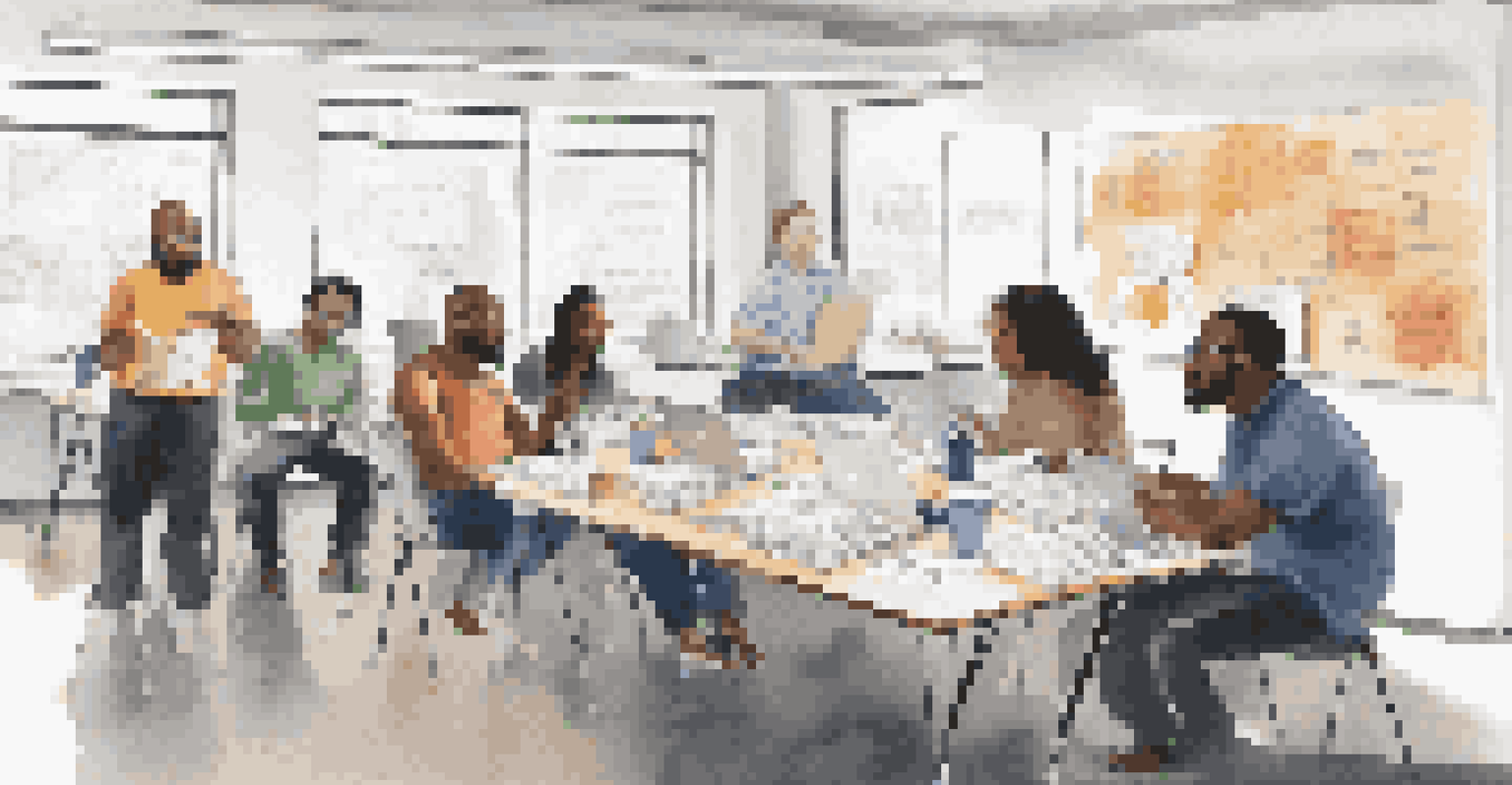 A group of people participating in a financial literacy workshop, discussing investment strategies and sharing ideas.