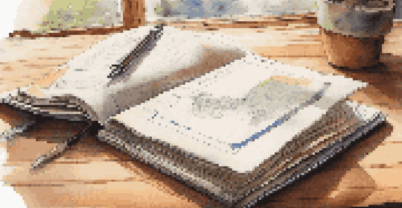 An open journal filled with financial notes and graphs, with a pen beside it, on a wooden table illuminated by soft natural light.