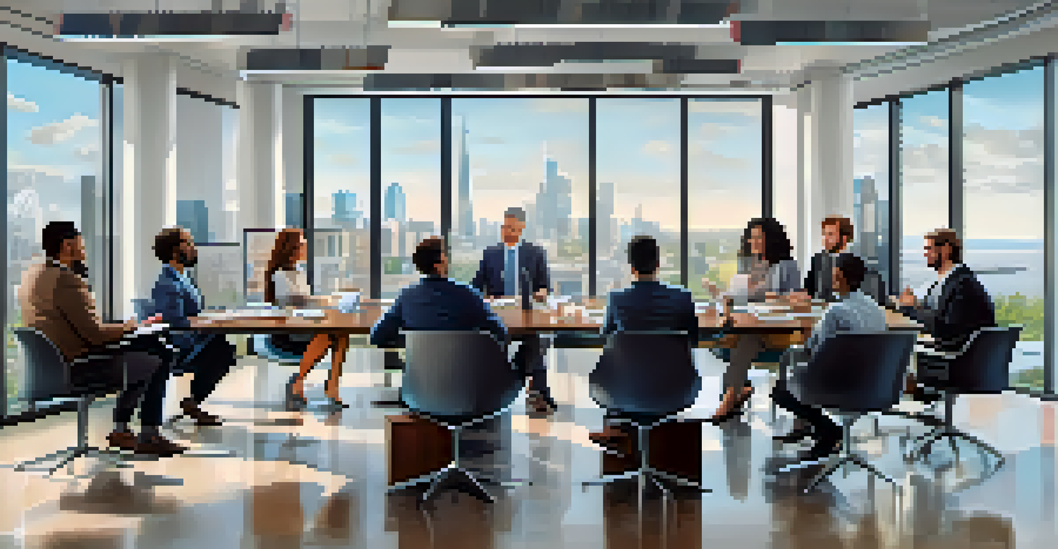A diverse group of professionals collaborating around a conference table on technology investments.