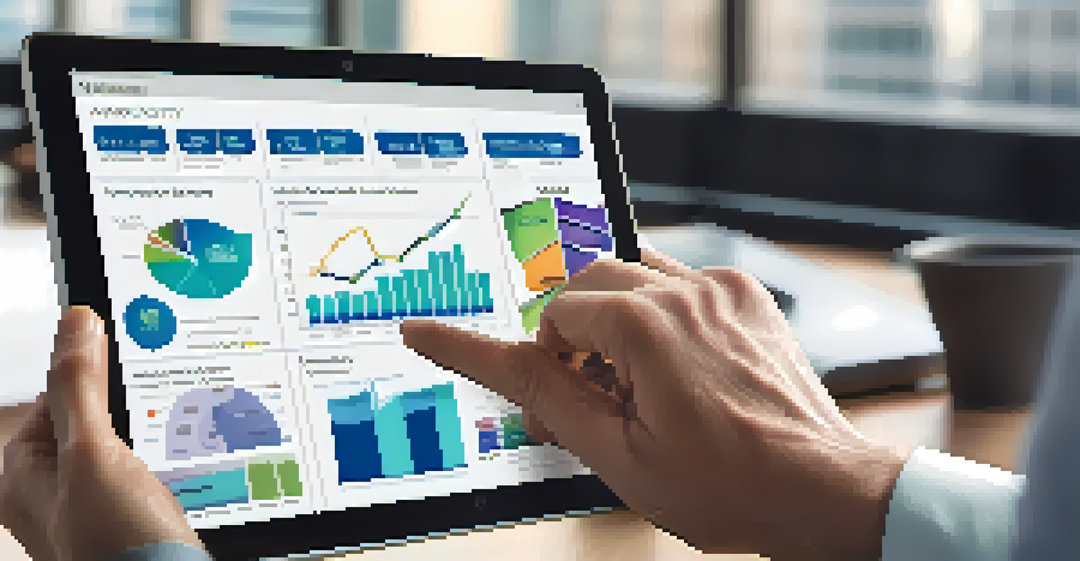 A financial advisor's hands holding a tablet with annuity options displayed, set in a modern office with natural lighting.