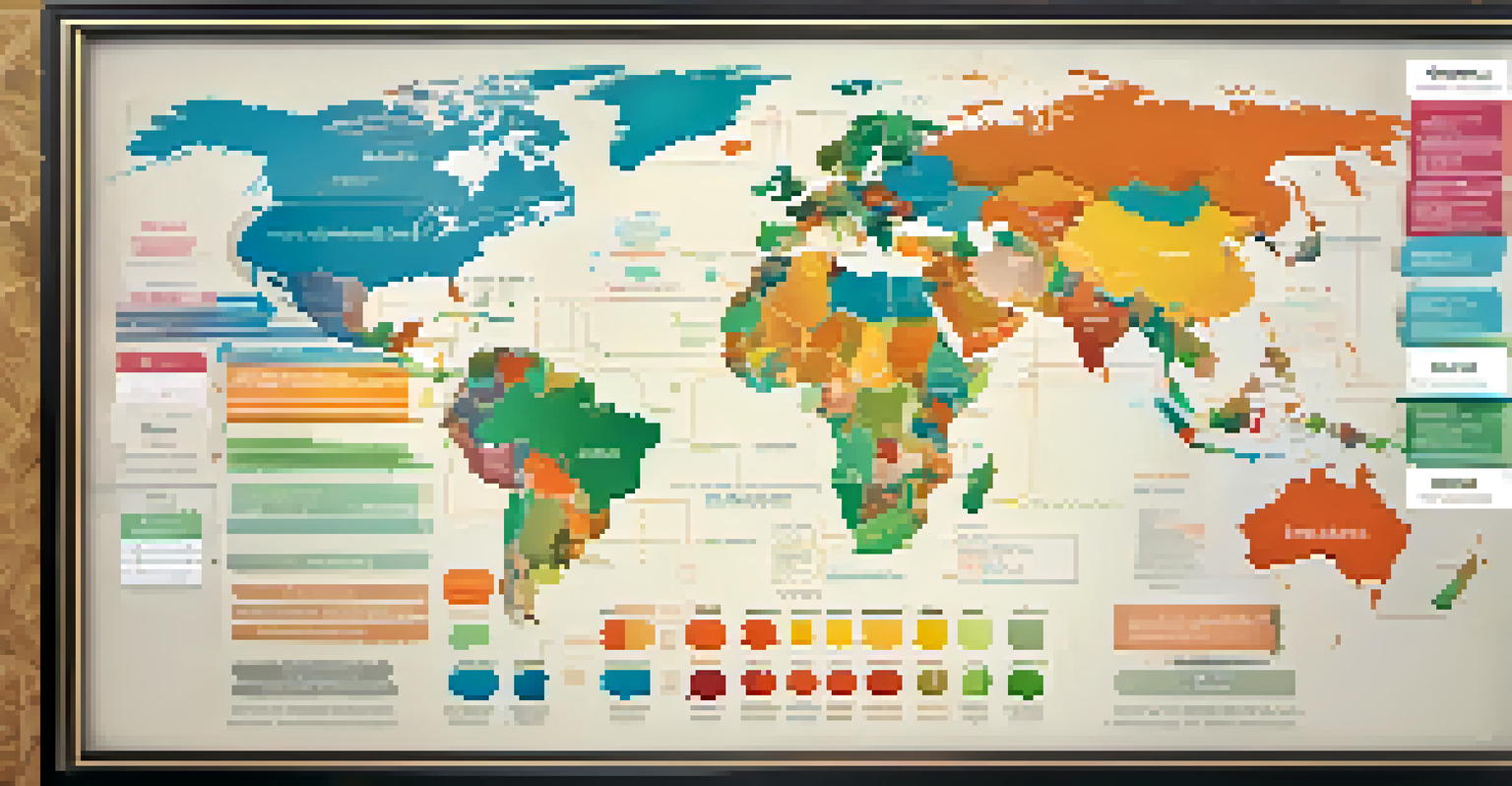 An infographic showing a world map with different compensation strategies for stock options in various countries.