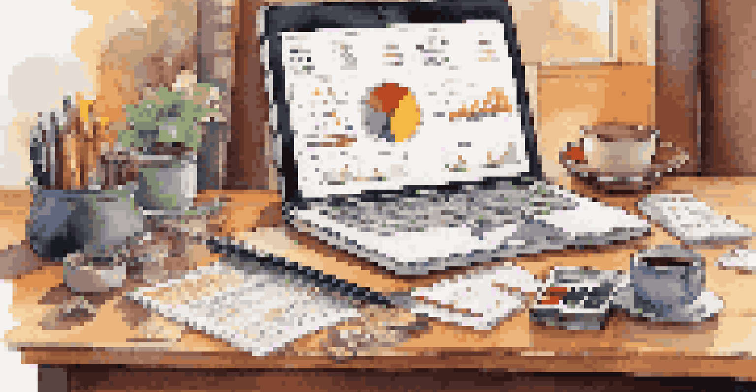 A financial planner open on a desk with charts, a calculator, and a cup of coffee, symbolizing financial planning.