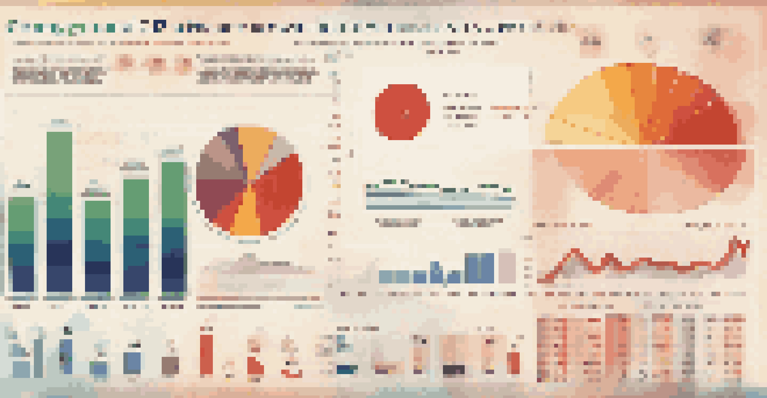 An infographic displaying economic indicators such as GDP growth and unemployment rates with colorful graphs.