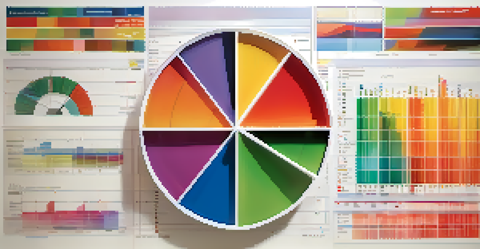An abstract pie chart illustrating financial diversification against a background of stock market graphs.
