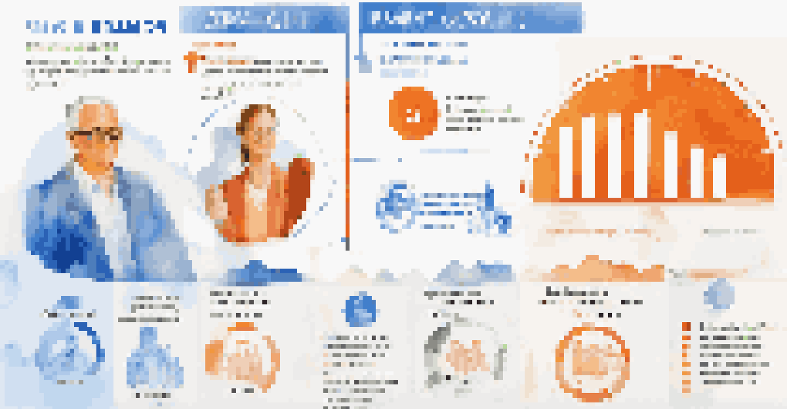 An infographic illustrating the key characteristics of a brand persona with colorful icons.