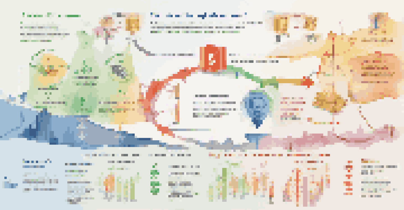 An infographic showing cash flow management with arrows and icons representing income and expenses in bright colors.