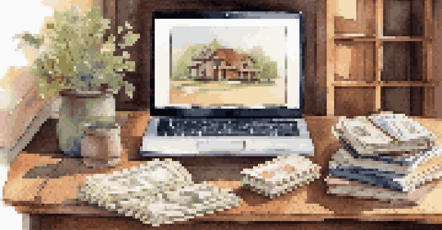 A flat lay image of books, a laptop, and a small house representing different passive income streams on a rustic wooden table.