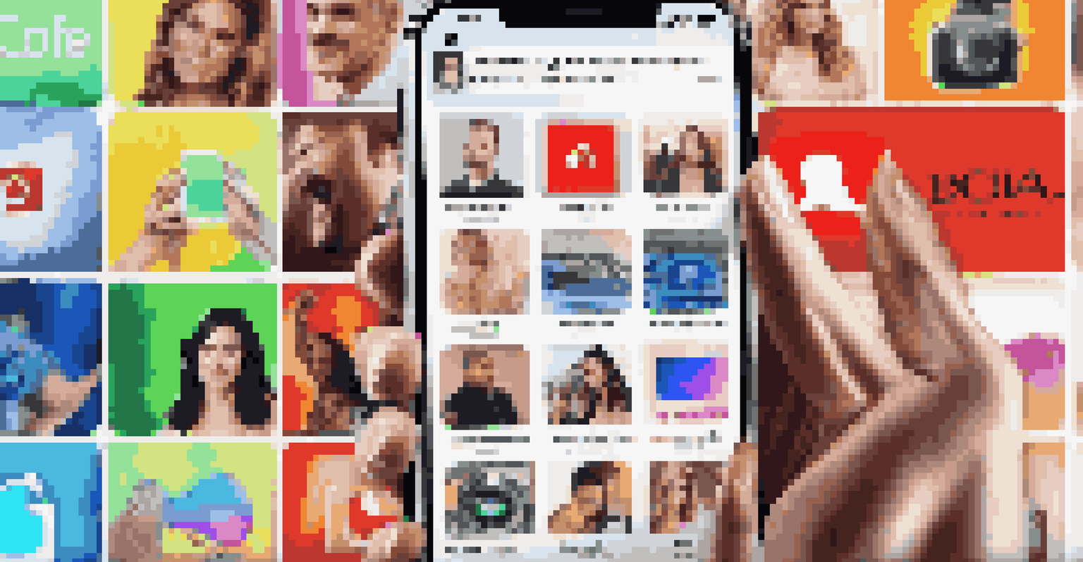 A smartphone displaying a social media feed with celebrity endorsements for investment opportunities.