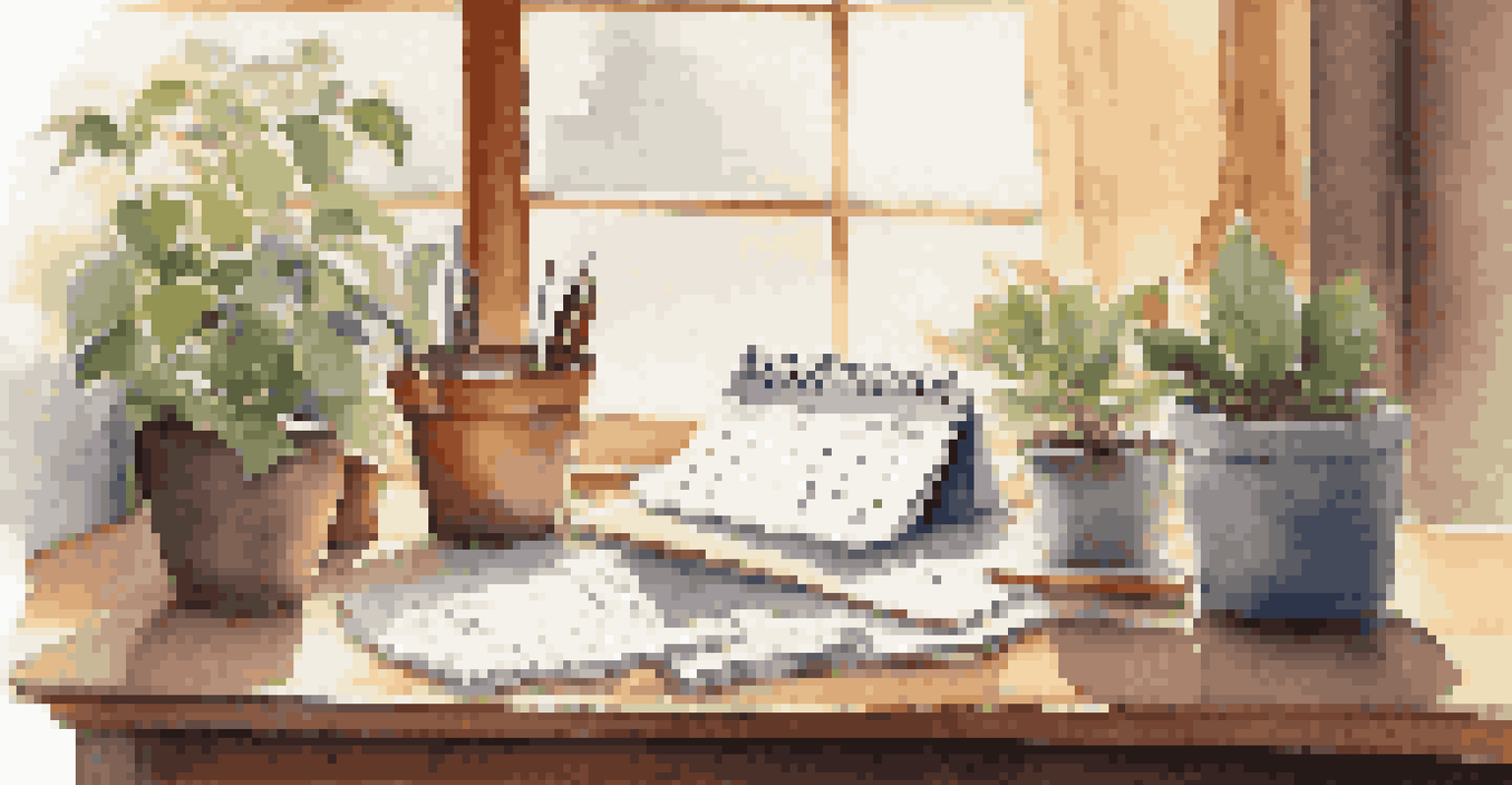 An organized workspace with a calendar, notebook with due dates, and a small potted plant, illuminated by warm sunlight.
