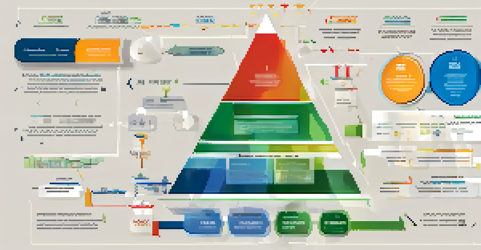 An infographic showing the income statement, balance sheet, and cash flow statement, with colorful icons and connecting arrows.