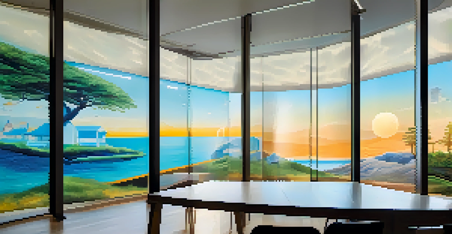 A split image showing a calm long-term investment scene and a vibrant short-term trading desk, representing a balanced investment strategy.