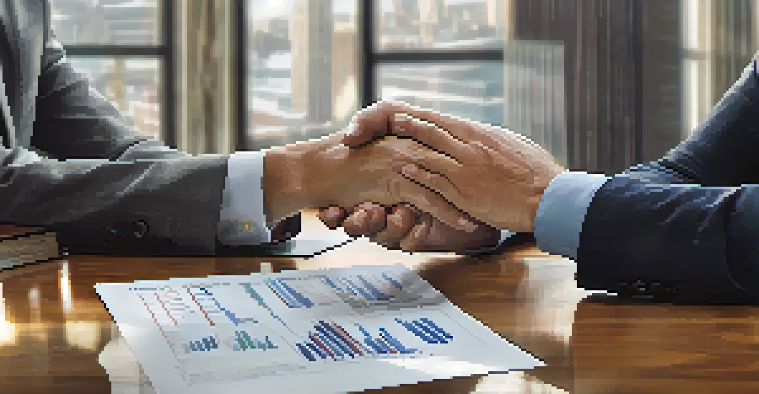 A financial advisor discussing annuity options with a client, surrounded by financial documents and charts on a table.
