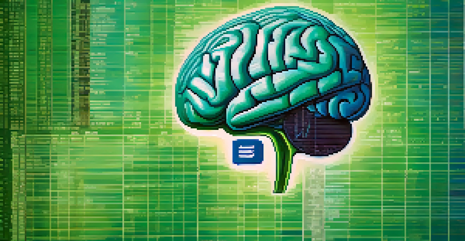 An abstract image of a brain combined with financial symbols, illustrating behavioral finance.