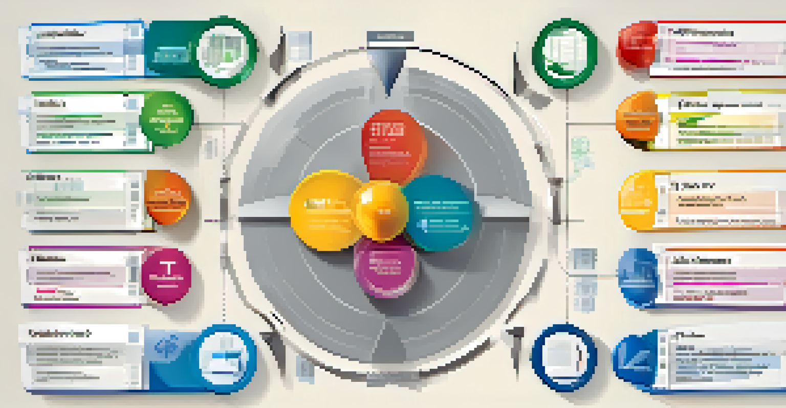 An infographic showing different types of ETFs with colorful icons for equity, bond, and commodity ETFs.